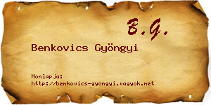 Benkovics Gyöngyi névjegykártya